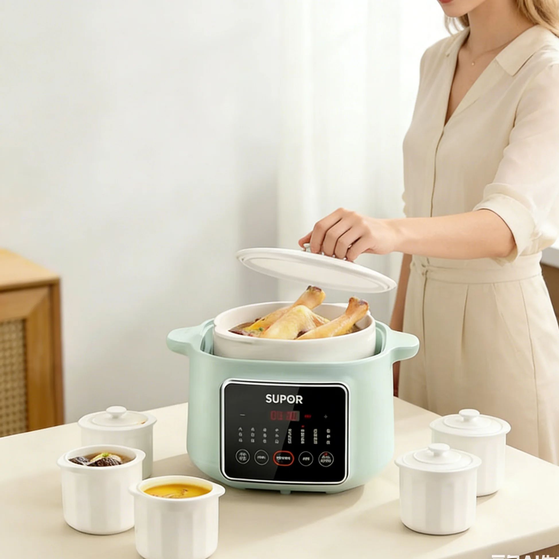 Slow Cooker Ceramic - SUPOR керамическая многофункциональная мультиварка с двойным