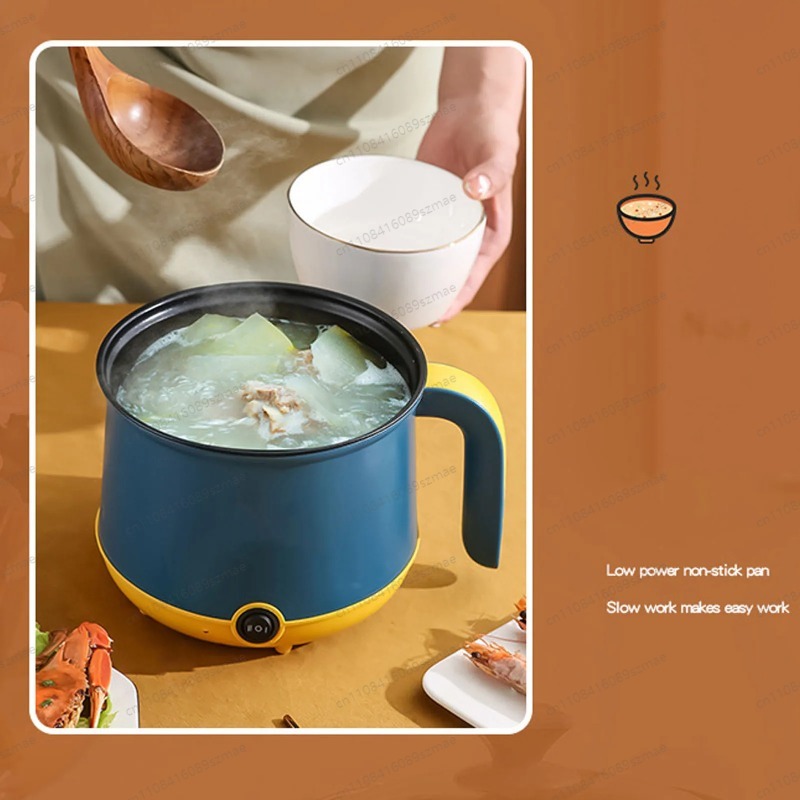 Hot Pot Electric - Мини-электрочайник-кастрюля 1.8л, 600Вт, быстрый нагрев, антипригарное