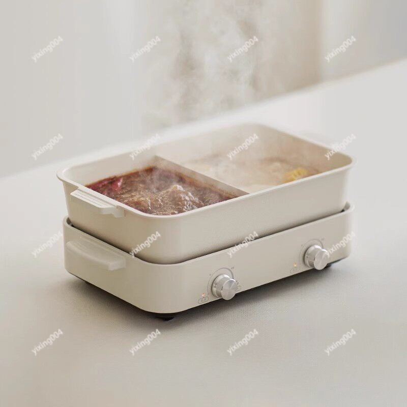 Hot Pot Electric - Многофункциональная электрическая мультиварка-гриль 2-в-1 со съемными