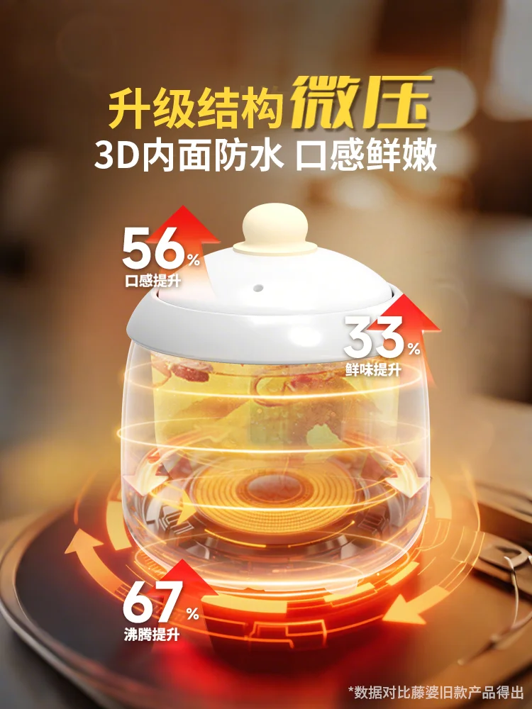 Slow Cooker Ceramic - Электрическая мультиварка Tengpo 220 В, маленькая