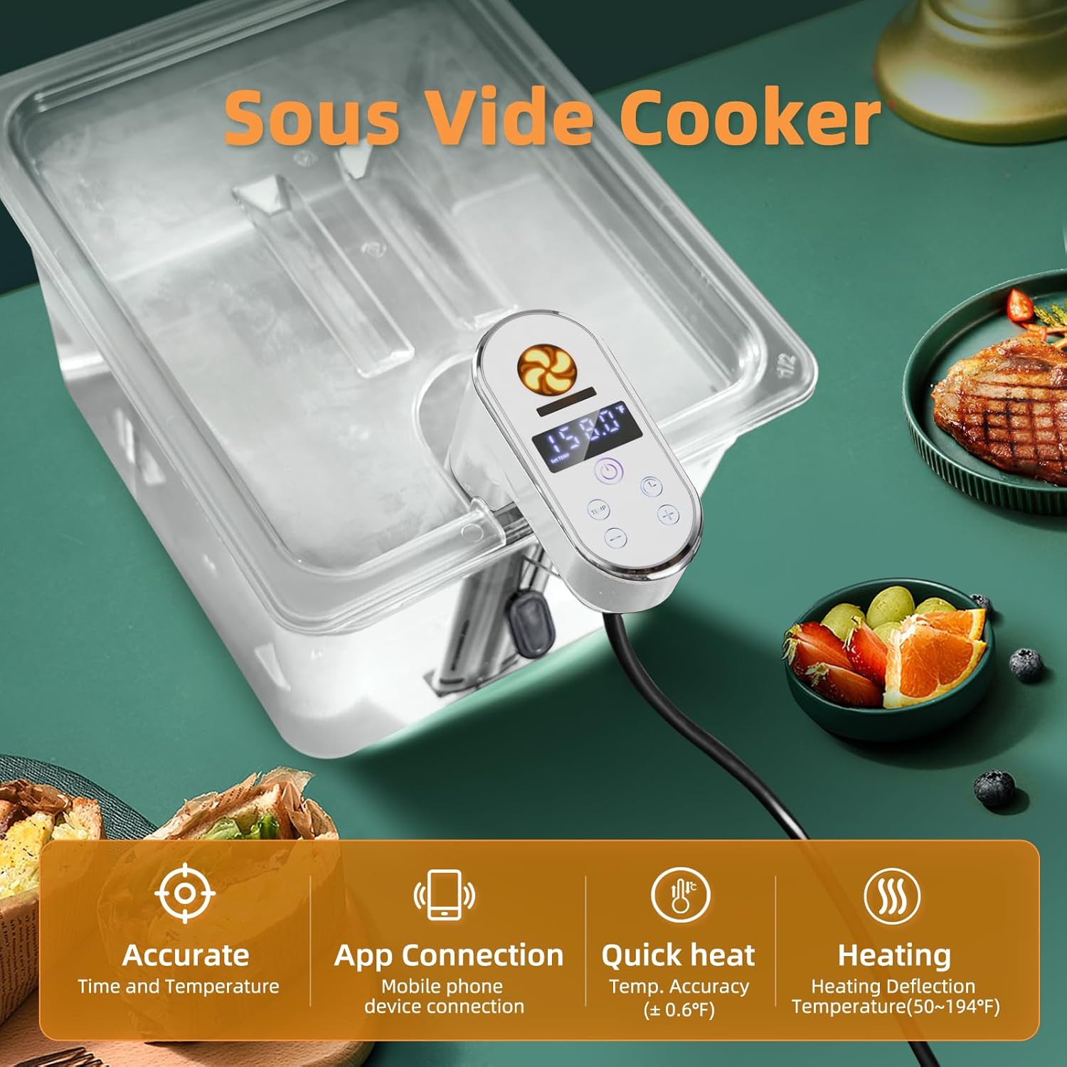 Умная Wi-Fi су-вид-печь мощнос – обзор и цена Sous Vide Immersion